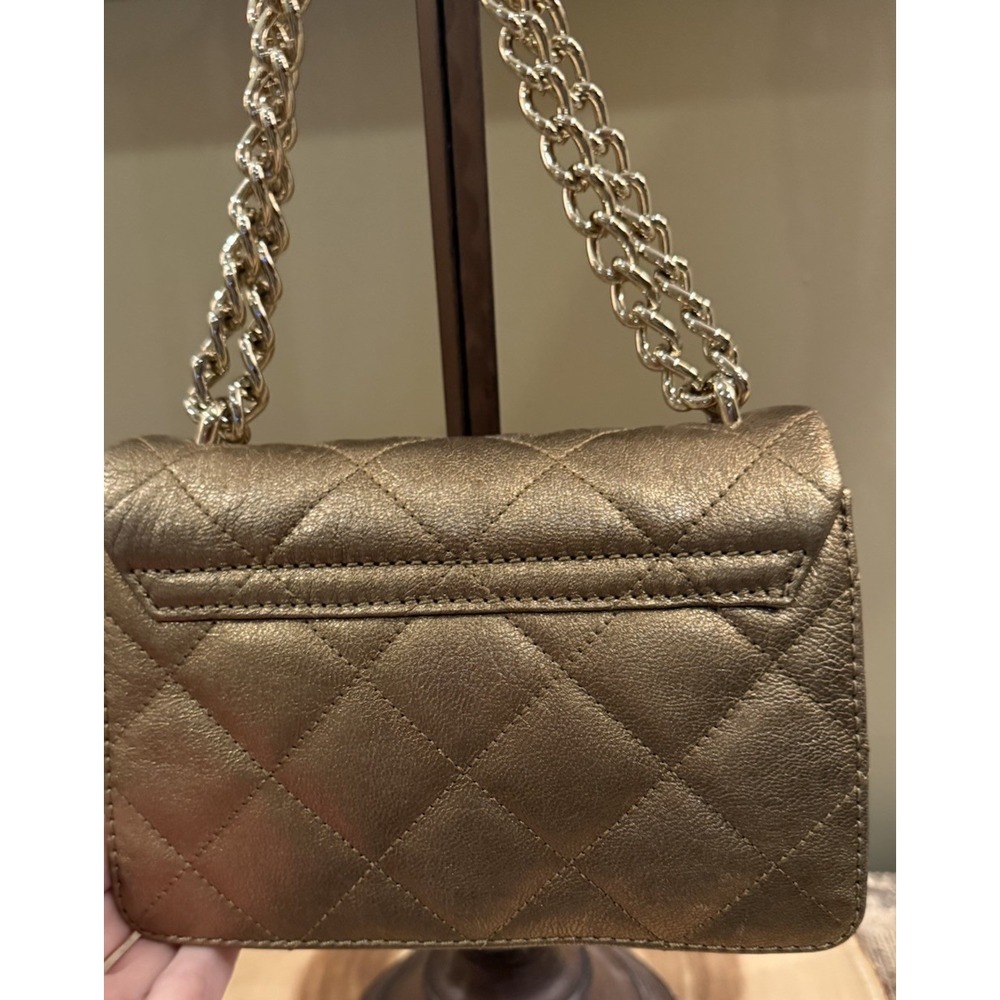 Kate Spade Gold Quilted Leather Mini Emerson Place Vivenna Crossbody Bag - Picture 7 of 15